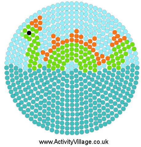 Loch Ness Monster fuse bead pattern