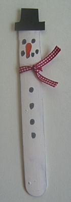 Lolly stick snowman craft