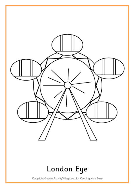 London Eye colouring  - page 2