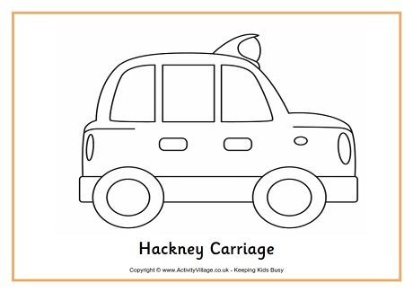 London Taxi colouring page London Taxi colouring page