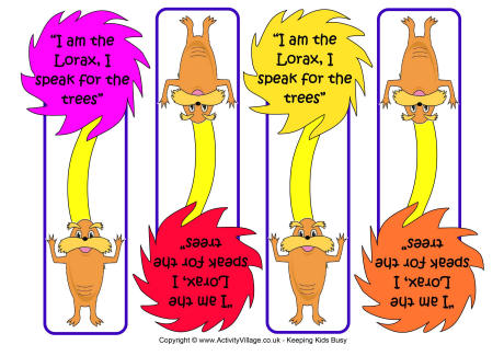 Lorax bookmarks