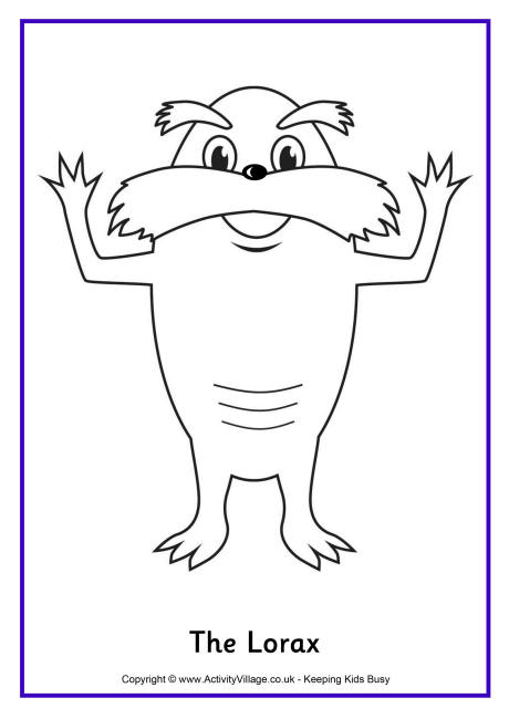 Lorax colouring page