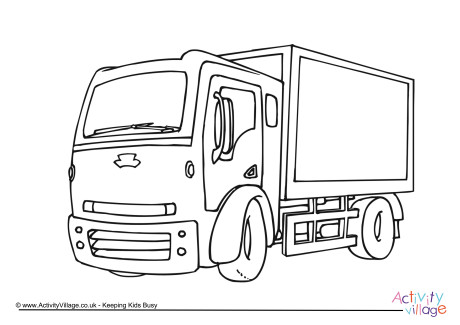 Lorry Colouring Page Lorry Colouring Page
