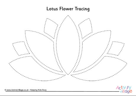 Lotus flower tracing page
