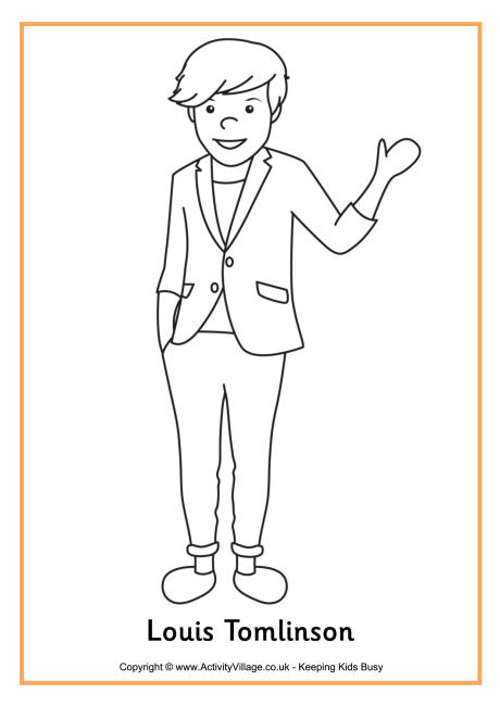 Louis Tomlinson colouring page