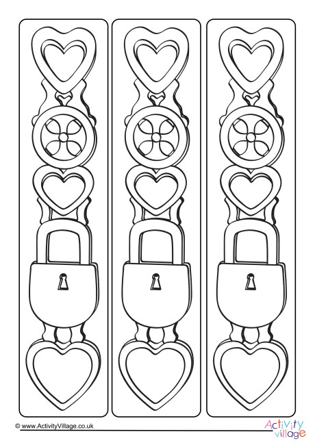 Love Spoon Colouring Bookmarks