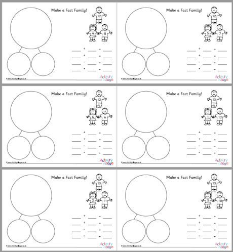 Make a fact family mats 11 to 20 Make a fact family mats 11 to 20