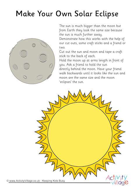 Make Your Own Solar Eclipse Printable Make Your Own Solar Eclipse Printable