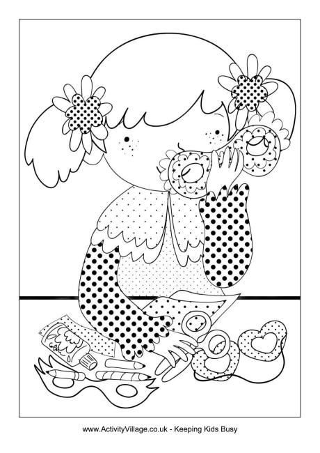 Making masks colouring page