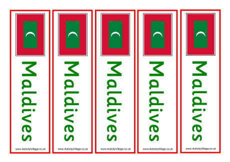 Maldives bookmarks