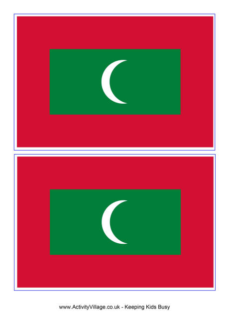 Maldives flag printable