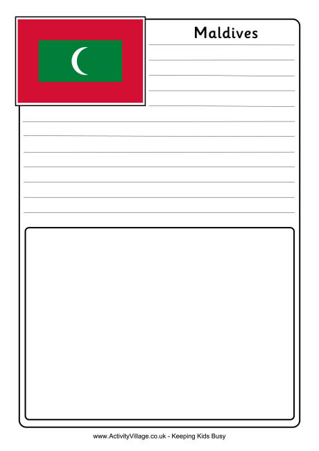 Maldives notebooking page