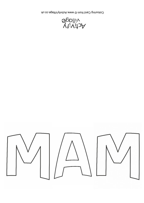 Mam colouring card