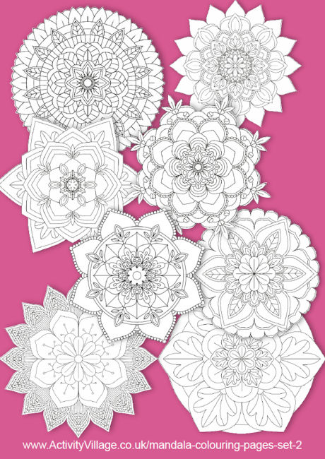 Mandala colouring pages set 2