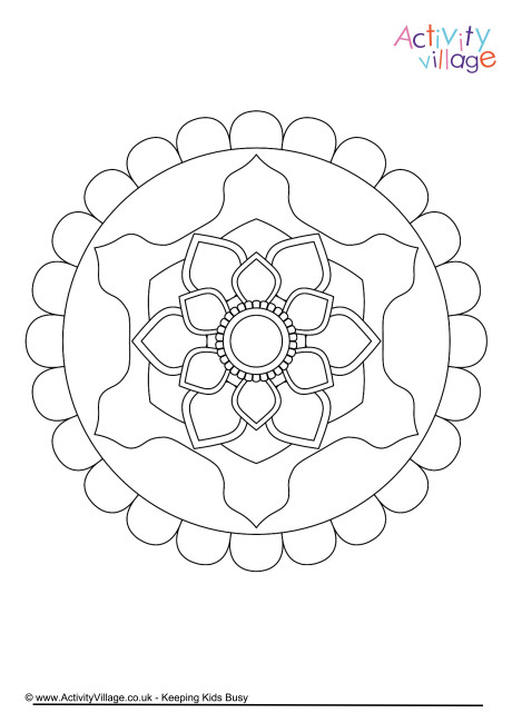 Mandala colouring page 4