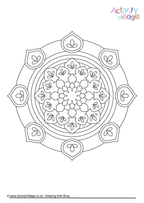 Mandala colouring page 7
