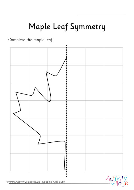 Maple Leaf Symmetry Worksheet