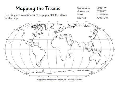 Mapping the Titanic Worksheet