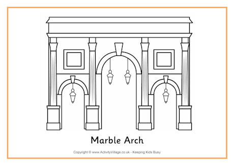 Marble Arch colouring page