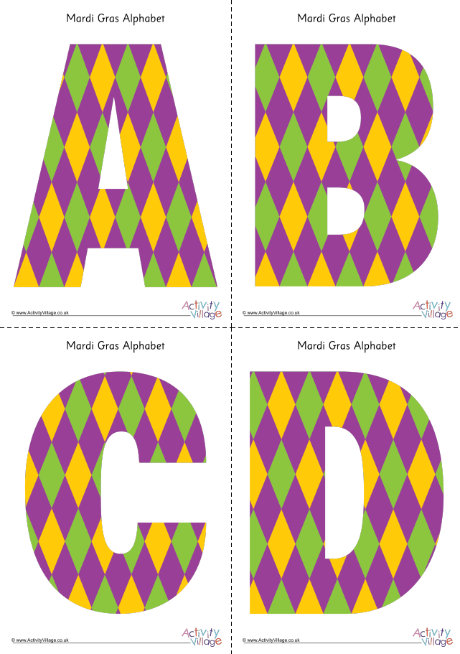 Mardi Gras alphabet Mardi Gras alphabet