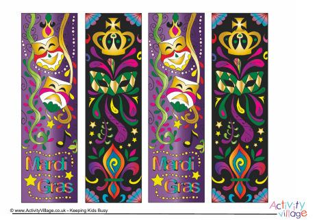 Mardi Gras bookmarks Mardi Gras bookmarks