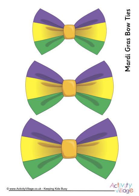 Mardi Gras bow ties