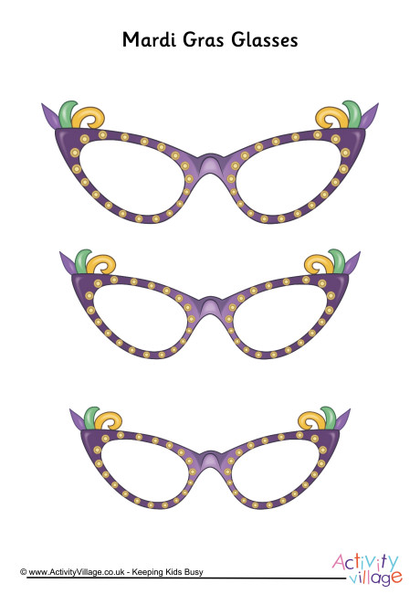 Mardi Gras glasses