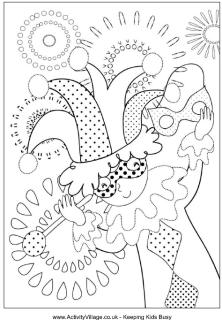Mardi Gras colouring pages, coloring page