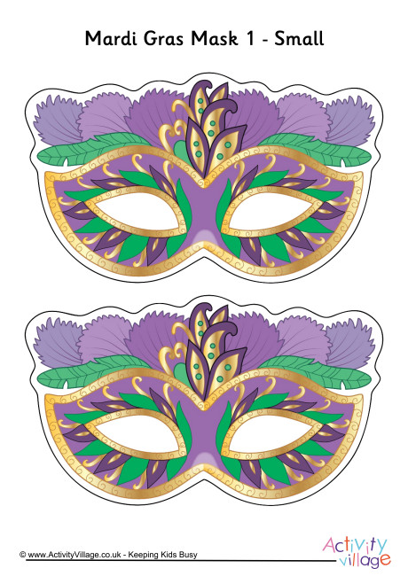 Mardi Gras mask 1 small