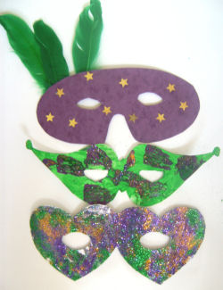 Brand New Mardi Gras Masquerade Leaf Child Mask