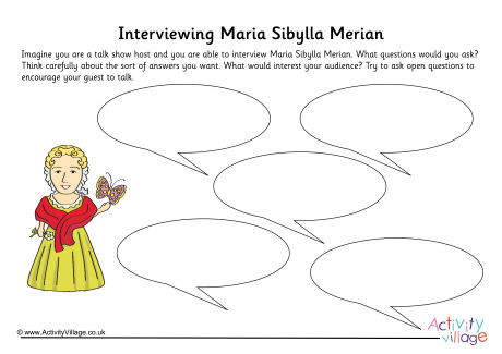 Maria Sibylla Merian Interview Worksheet Maria Sibylla Merian Interview Worksheet