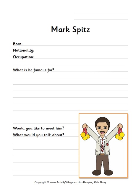 Mark Spitz worksheet 