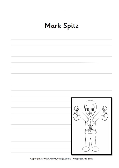 Mark Spitz writing page 