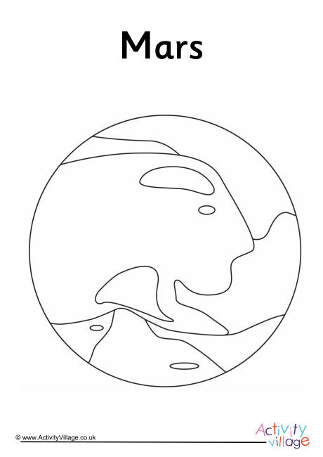 Mars Colouring Page