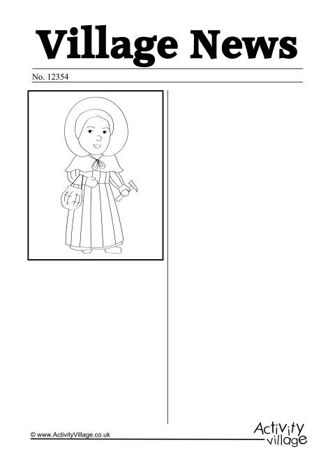 Mary Anning Newspaper Writing Prompt