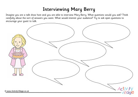 Mary Berry Interview Worksheet Mary Berry Interview Worksheet