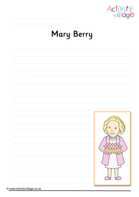 Mary Berry Writing Page