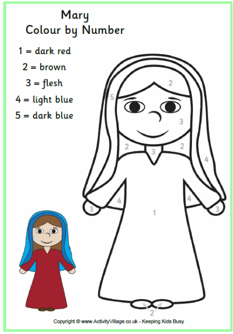 Mary colour by number
