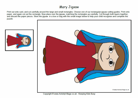 Mary printable jigsaw Mary printable jigsaw