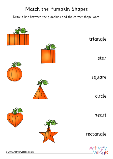 Match the pumpkin shapes 2