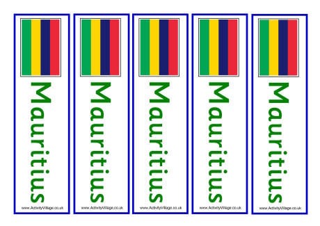 Mauritius bookmarks