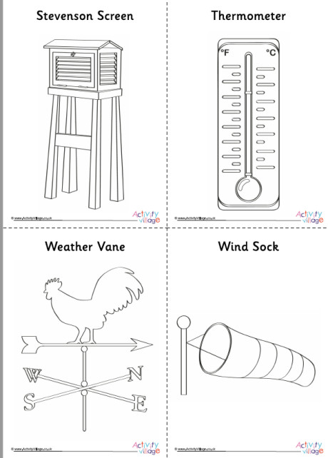 Measuring The Weather Colouring Pages