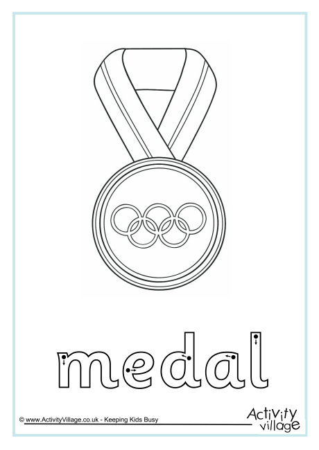 Medal finger tracing Medal finger tracing