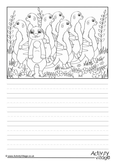 Meerkats Scene Story Paper