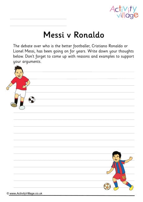 Messi v Ronaldo Writing Prompt
