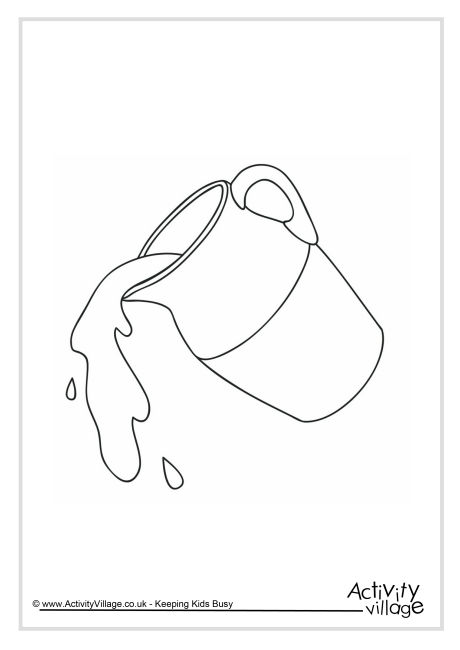 Milk Jug Colouring Page