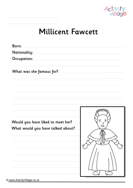 Millicent Fawcett Worksheet