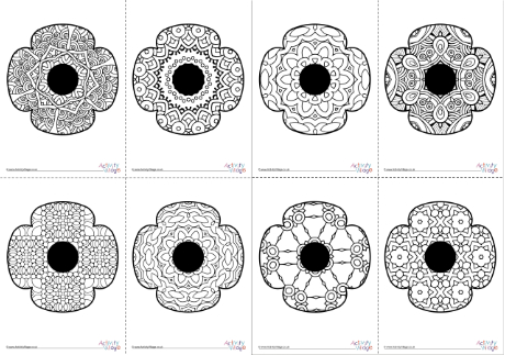 Mindfulness poppies colouring pages Mindfulness poppies colouring pages