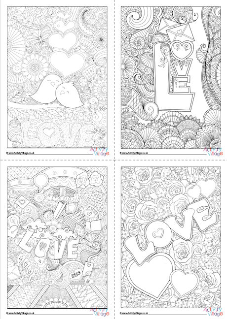 Mindfulness Valentine colouring pages Mindfulness Valentine colouring pages