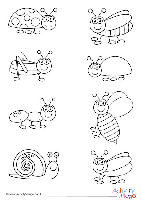 Minibeasts Colouring Page 2